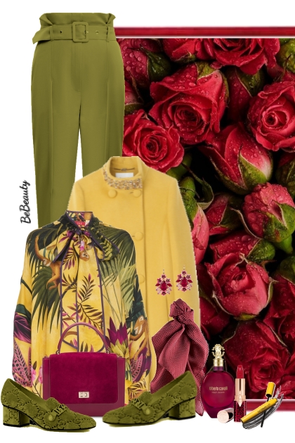 nr 2481 - Floral blouse- combinação de moda