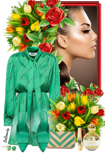 nr 2597 - Green elegance- Combinaciónde moda