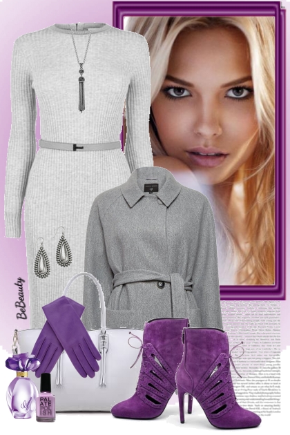 nr 2620 - Grey & purple- Combinazione di moda