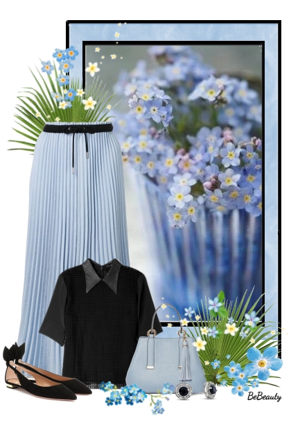 nr 2685 - Pleated skirt- combinação de moda