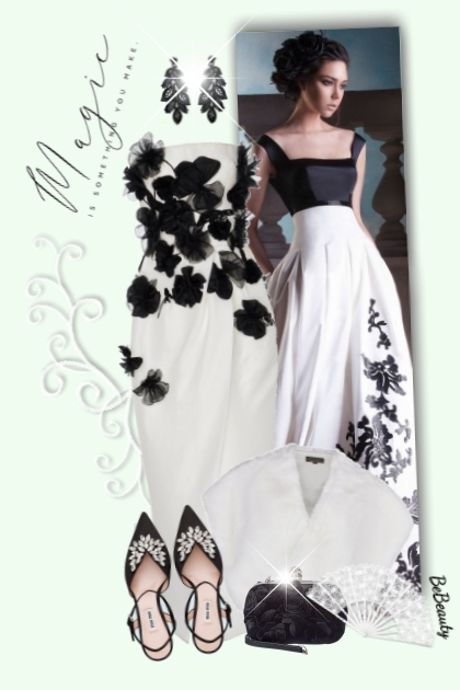 nr 2700 - White-black- Fashion set