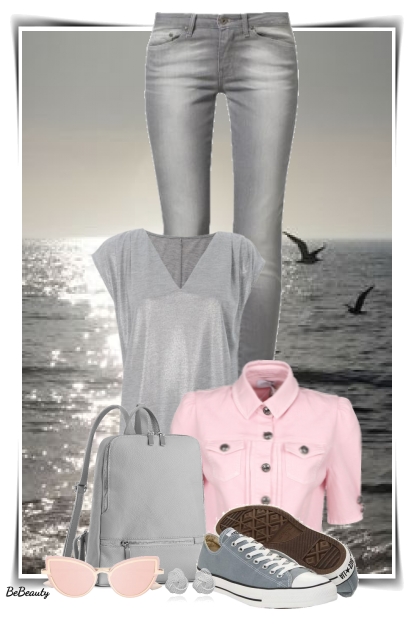 nr 2768 - Pink & grey- Combinazione di moda