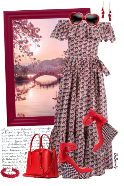 nr 3375 - Maxi dress- Modna kombinacija