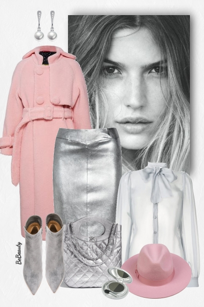 nr 3444 - Grey & pink- Combinaciónde moda