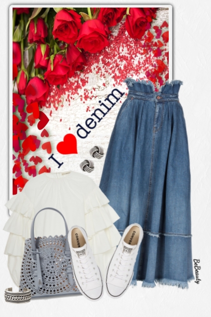 nr 3480 - Denim- Modna kombinacija