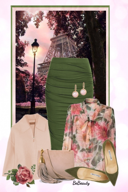 nr 3658 - Floral blouse- Fashion set