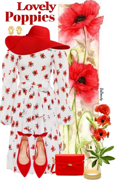 nr 3856 - Floral dress- Modna kombinacija