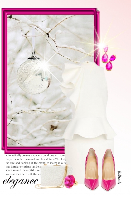 nr 4018 - White & pink- Combinazione di moda