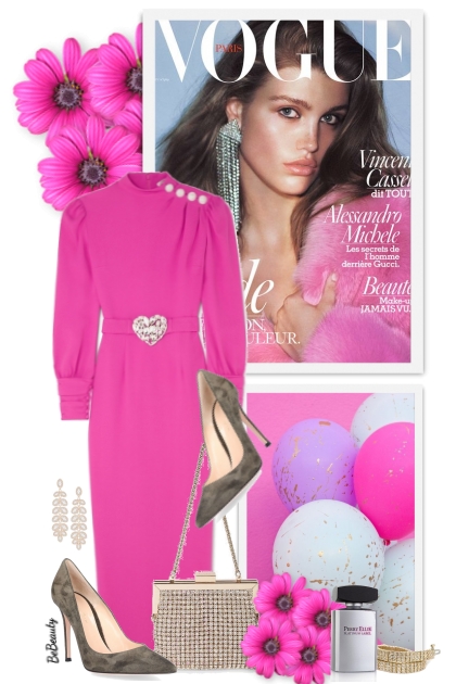 nr 4112 - Hot pink dress