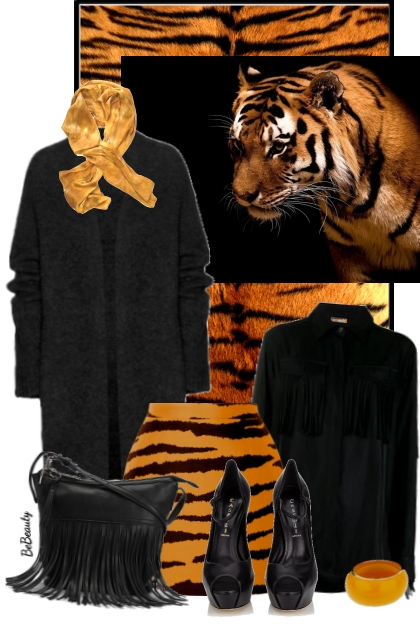nr 4121 - Like a tigress- combinação de moda