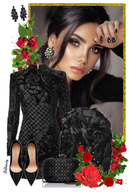 nr 4173 - Lady in black- combinação de moda