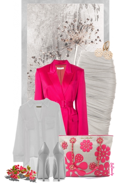 nr 4216 - Pink & grey- Combinazione di moda