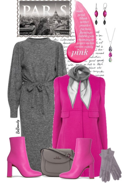 nr 4290 - February in grey and pink- Fashion set