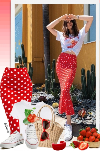 nr 4443 - Sweet strawberries- Fashion set