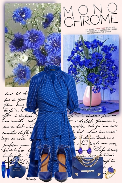 nr 4505 - Monochrome: royal blue- Combinazione di moda