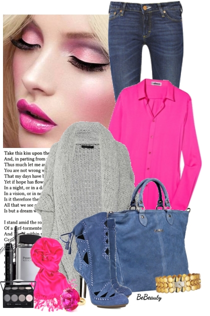 nr 4527 - Hot pink spring- Fashion set