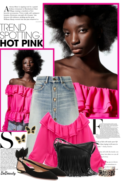nr 4535 - Hot pink spring- Combinazione di moda