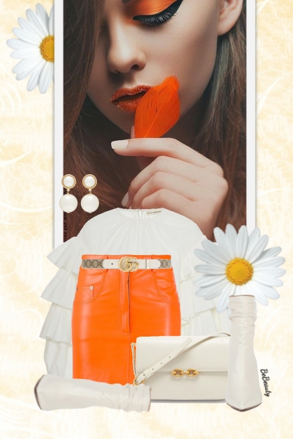 nr 4578 - A pop of orange- combinação de moda