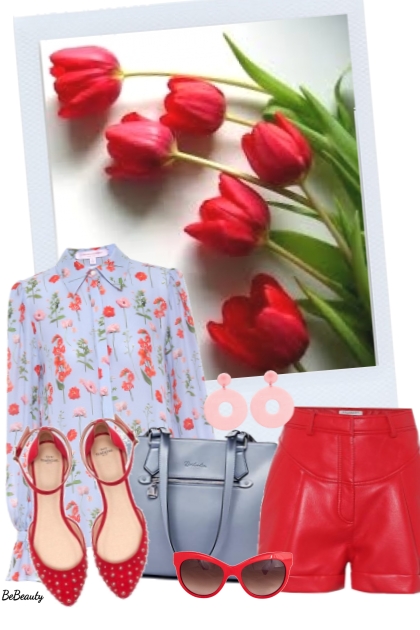 nr 4641 - Red tulips- Modna kombinacija