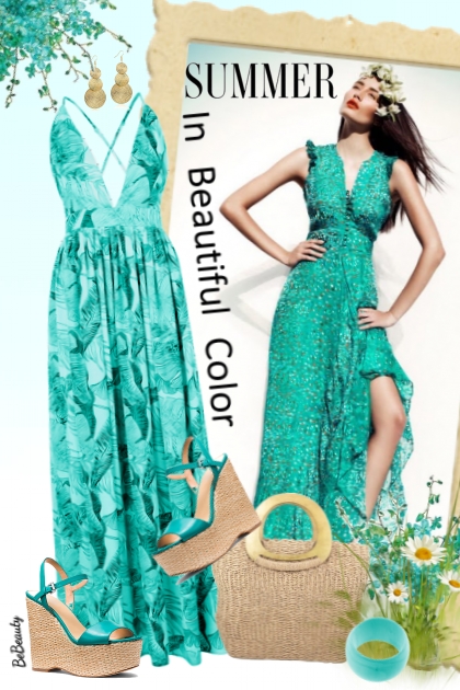 nr 4765 - Turquoise- combinação de moda