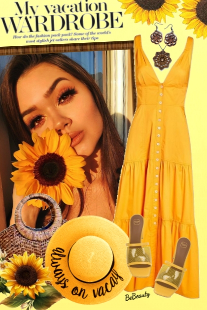 nr 4873 - Sunflowers- combinação de moda