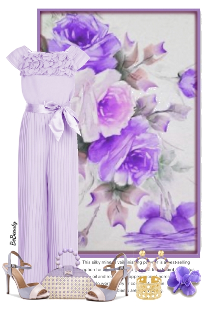 nr 4944 - Lilac jumpsuit- Fashion set