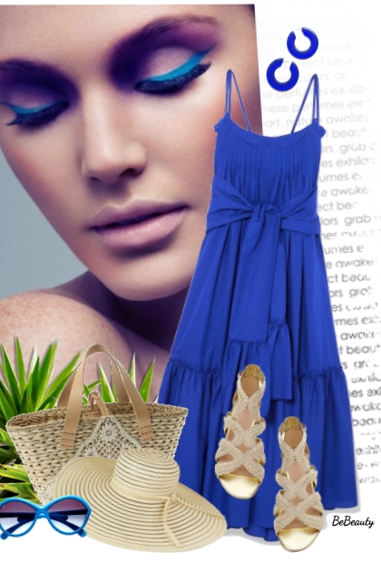 nr 4969 - Summer dress- Modna kombinacija