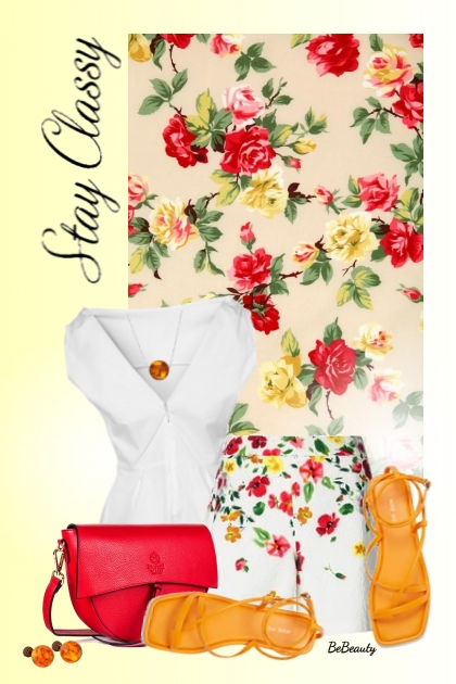 nr 5032 - Floral shorts