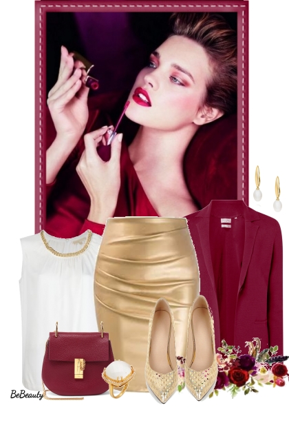 nr 5081 - Golden skirt- Модное сочетание
