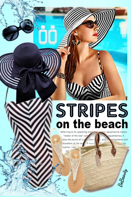 nr 5171 - Stripes on the beach- Fashion set