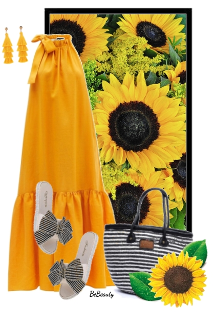 nr 5317 - Sunflowers- combinação de moda