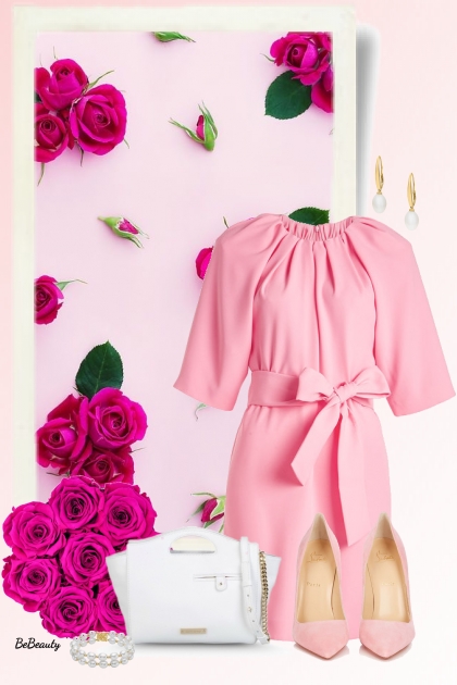 nr 5352 - Elegance in pink- Modna kombinacija