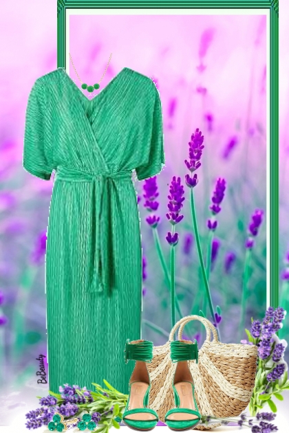nr 5362 - Green dress- Fashion set