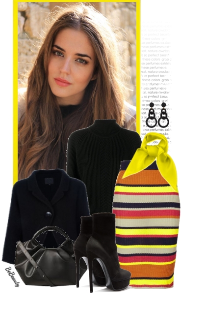 nr 5433 - Colorful striped skirt- Combinazione di moda