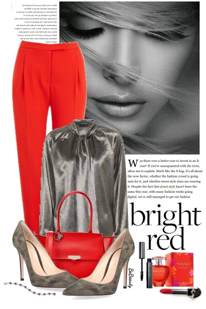 nr 5599 - Bright red ♥- combinação de moda