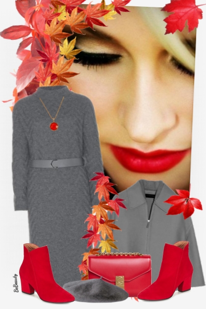 nr 5645 - Sweater dress- Modna kombinacija