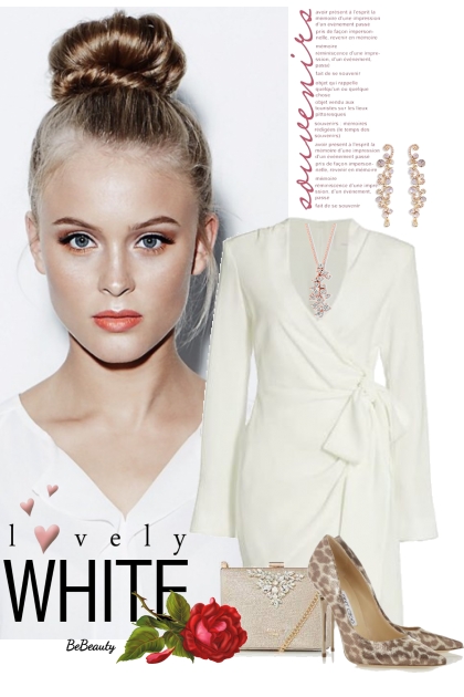 nr 5668 - White dress- Combinaciónde moda