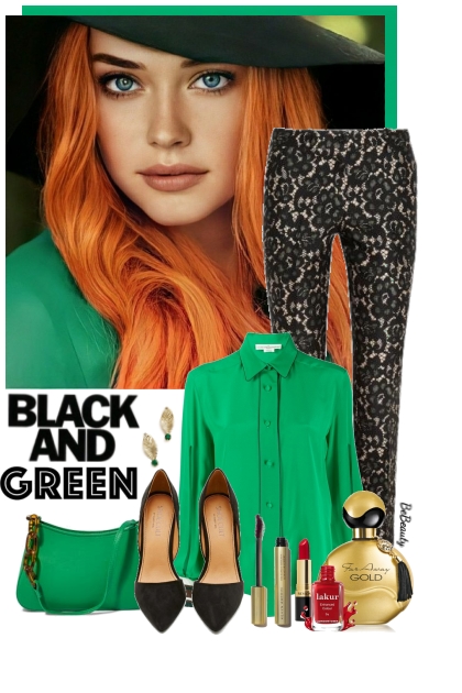 nr 5696 - Black & green- Fashion set