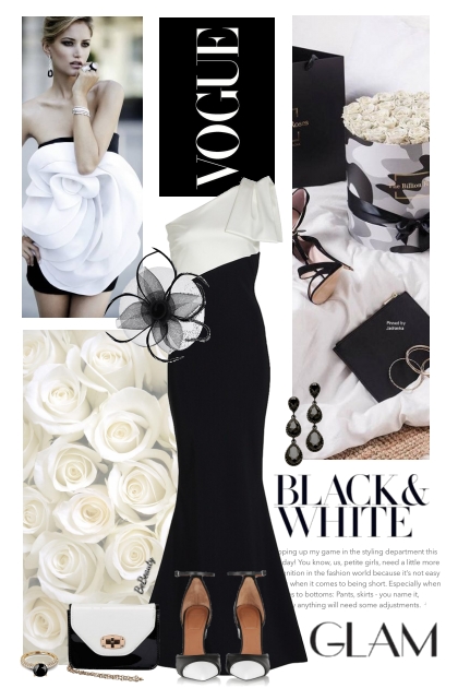 nr 6141 - Black & white- Модное сочетание