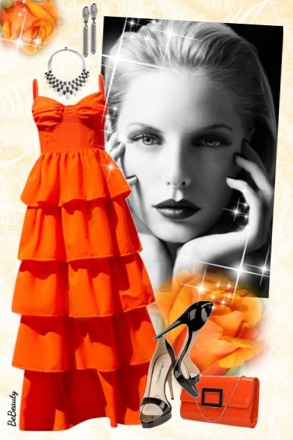 nr 6143 - Orange dress