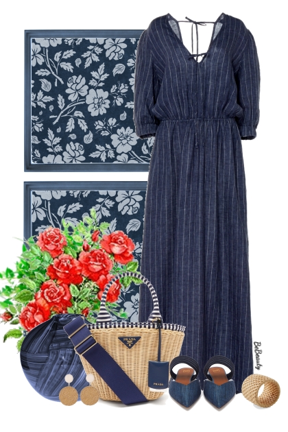 nr 6204 - Navy blue dress