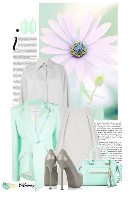 nr 6248 - Mint & grey- combinação de moda