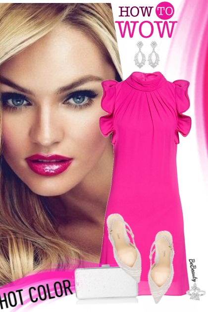 nr 6339 - How to wow - hot pink dress- combinação de moda