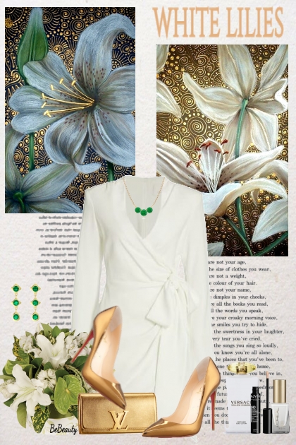nr 6389 - White lilies- Fashion set