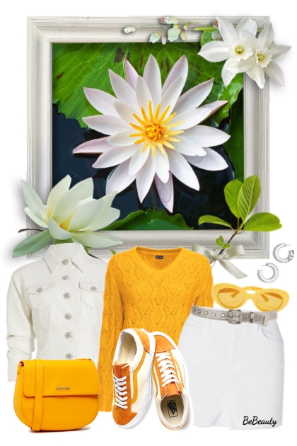 nr 6665 - Marigold & white- Fashion set
