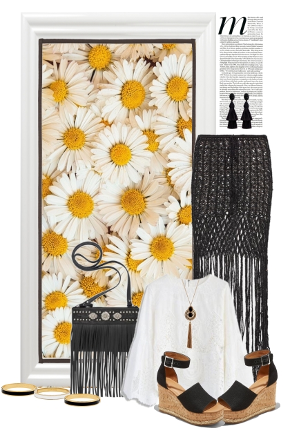 nr 6681 - Spring in black and white- combinação de moda
