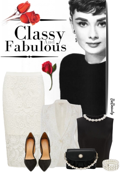 nr 6713 - Classy in black & white- Fashion set