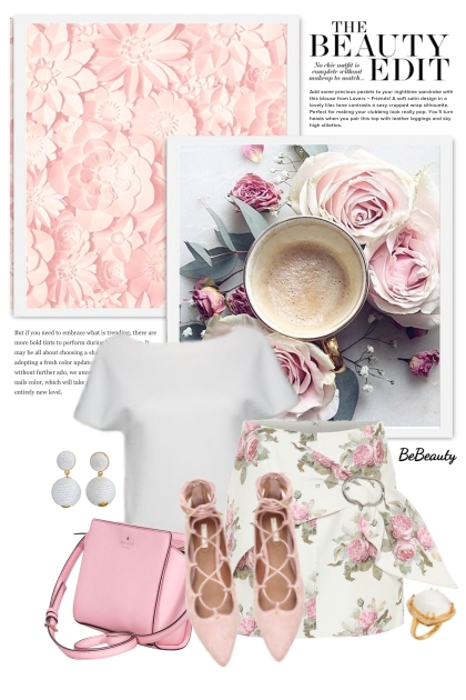nr 6799 - Pink roses- Modna kombinacija