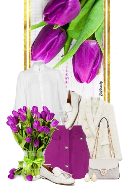 nr 6806 - Purple tulips- combinação de moda