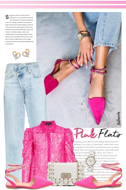 nr 6829 - Hot pink flats- コーディネート